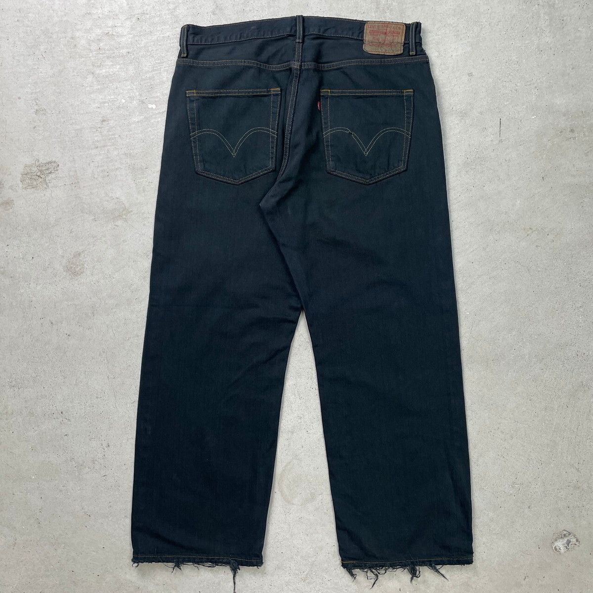 Levi's リーバイス 569 ブラックデニムパンツ ルーズストレート 後染め