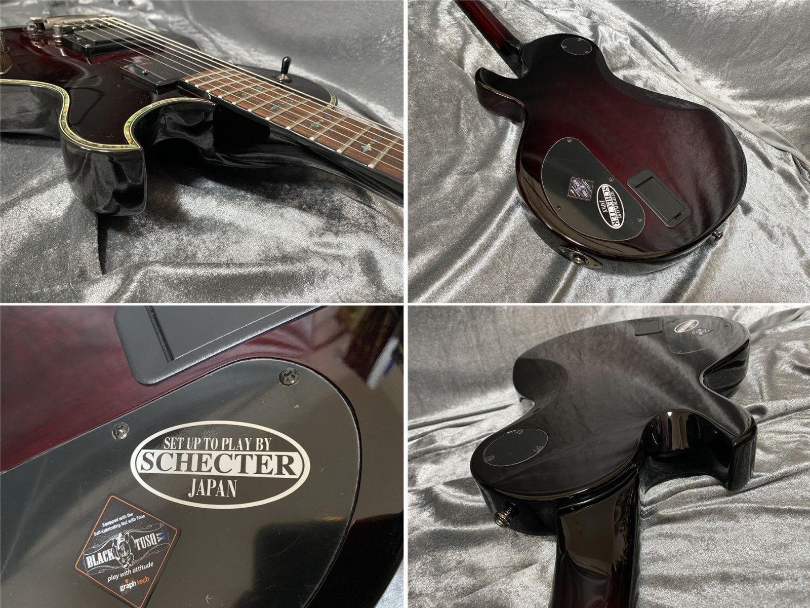 美品 Schecter AD-SOLO-6-HR EMGピックアップ搭載 コイルタップ付きの