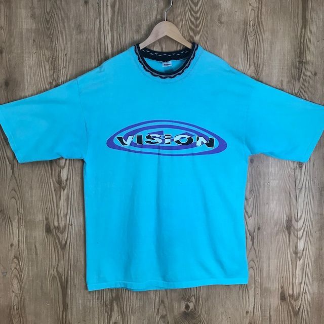 USA製 80s VISION 半袖 T-sh Tシャツ サイズ メンズ XL 80年代 オールド サーフ スケート 古着 s24071426