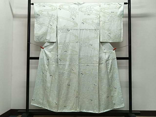 平和屋着物▽小紋 単衣 葉尽くし 洗える着物 AAAU1134iu