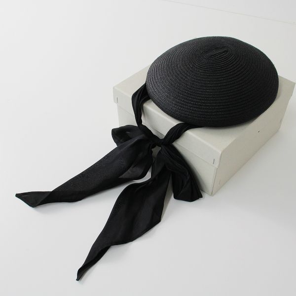 ペーパーブレードミニベレー（Black）Sugri ベレー帽 リボン-