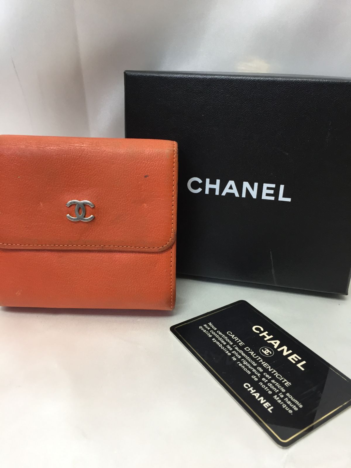 S ブランド シャネル CHANEL カーフスキン 折り財布 レディース財布 ハイブランド ヴィンテージ