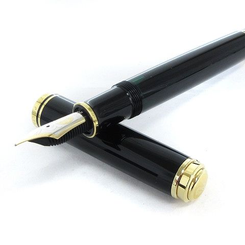 ペリカン PELIKAN スーベレーン SOUVERAN 万年筆 吸入式 ペン先18C-750 EF ゴールドカラー 筆記用具 □SM1 - メルカリ