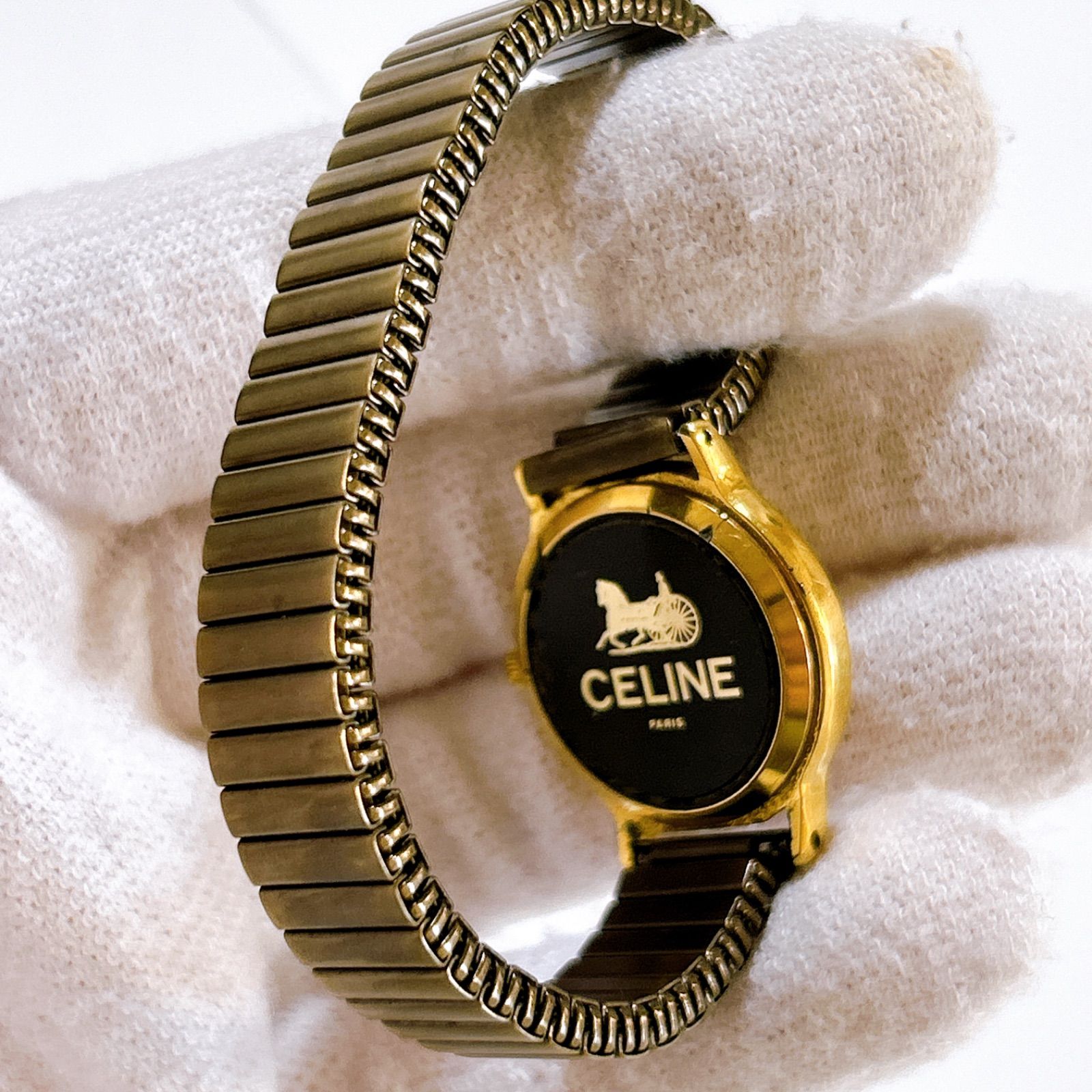 CELINE セリーヌ 腕時計 レディース 動作未確認品 ゴールド 馬車