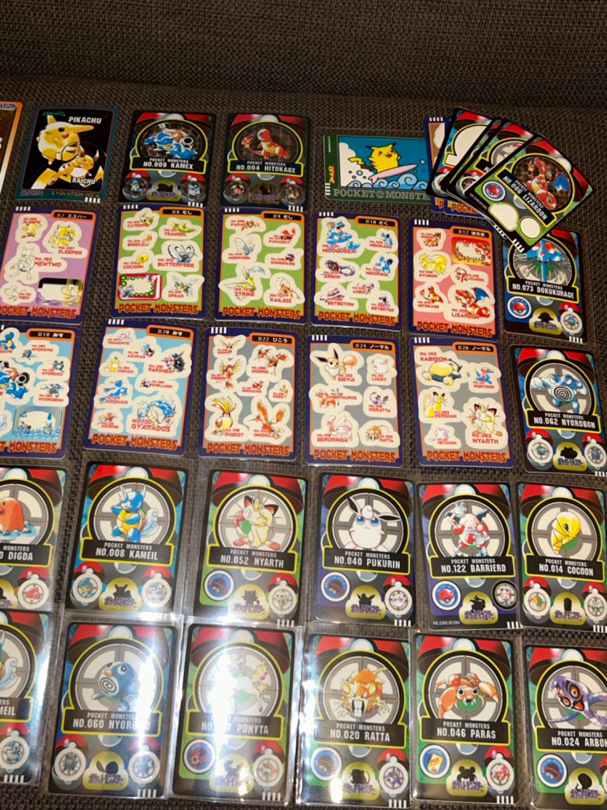 S5274) 当時物 ポケモン シールダス キラ含む39枚＋おまけ ピカチュウ