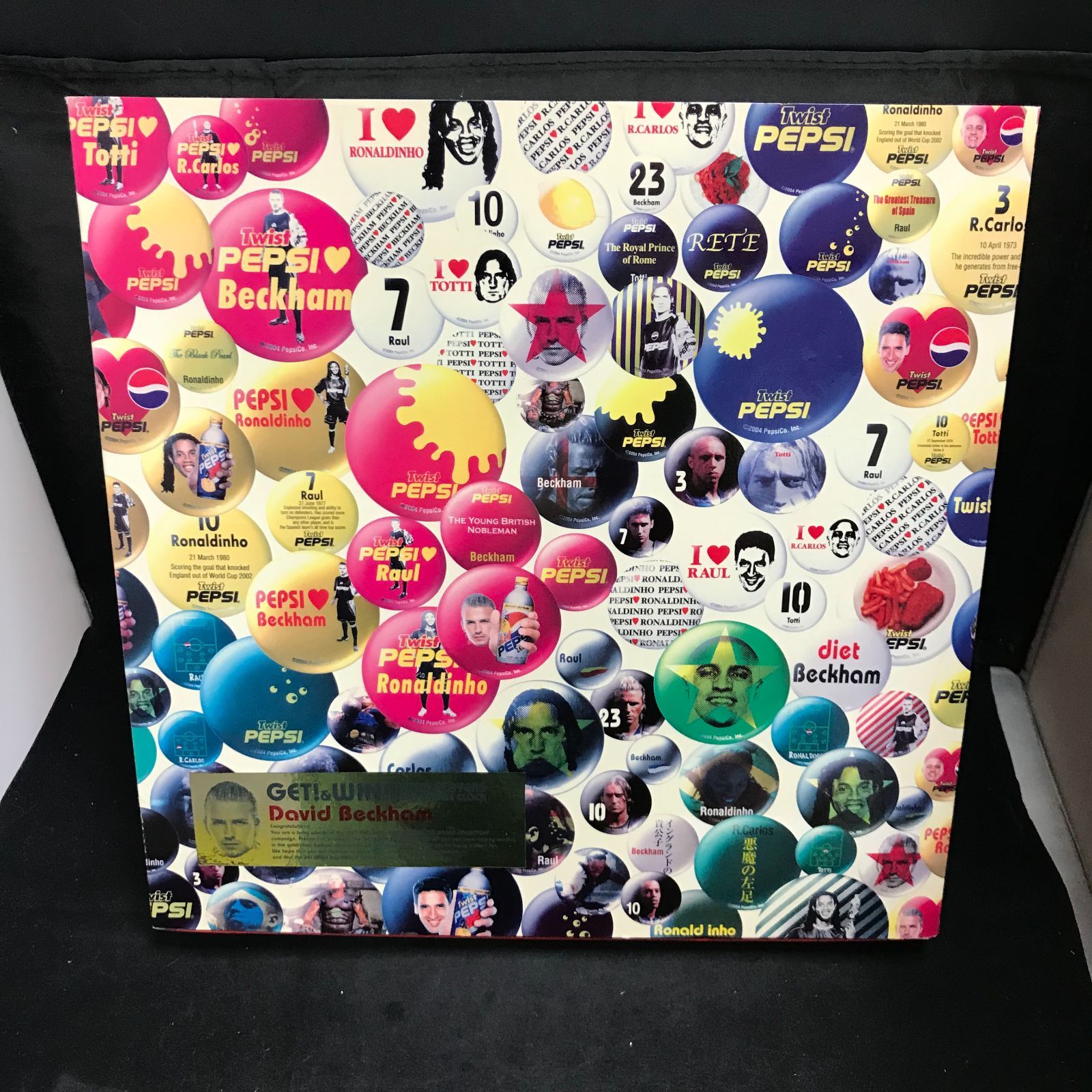 ペプシ　ビックバッジクロック　ベッカム 3140 ペプシ『GET!＆WIN!!スタープレイヤーズ缶バッジ