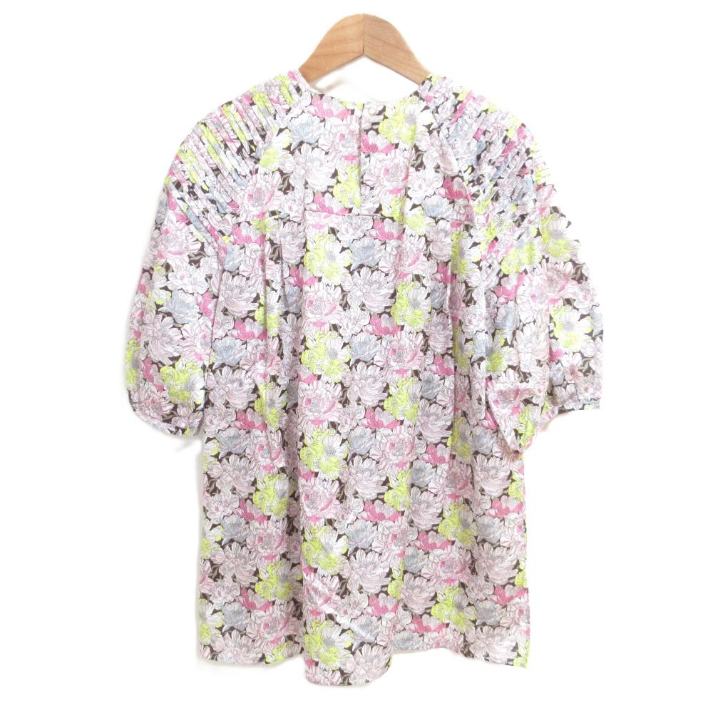 【美品】DRAWER　 ブラウス　花柄　サイズ36 Drawer - 美品ドゥロワー 花柄ブラウスコットンシルク36の通販