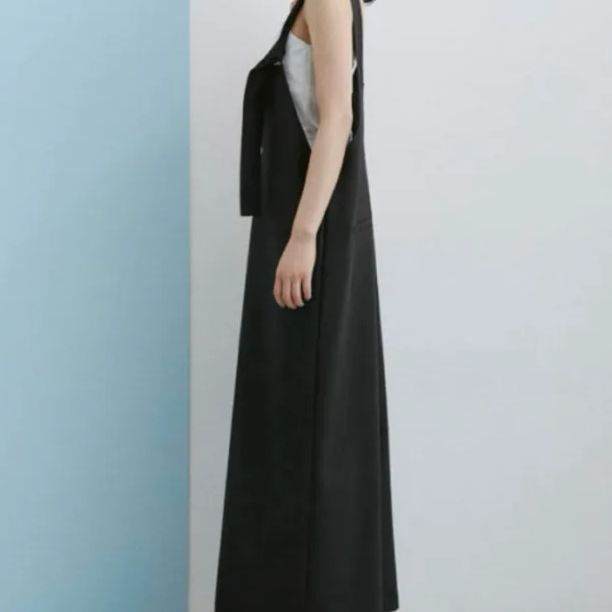 ノットストラップジャンパースカート ブラック