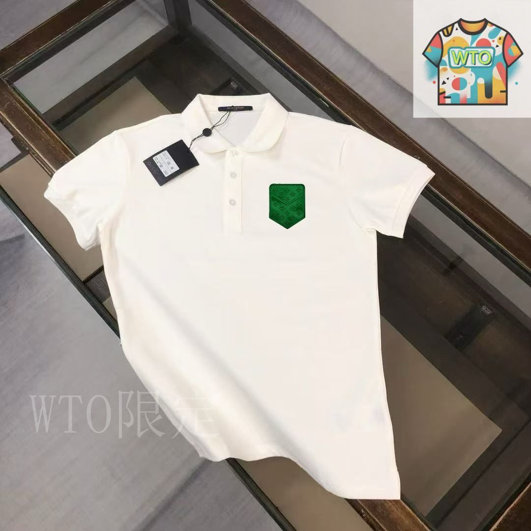 今日WTO】Louis Vuitton 25SS 刺繍 Logo Polo シャツ-NT42