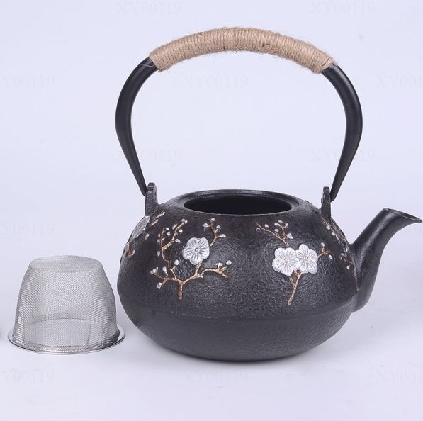 提梁壺 南部鉄器 老鉄瓶 鉄分補給 伝統工芸品 茶こし付き ガス火対応 IH対応 1L 急須 対応 鉄やかん