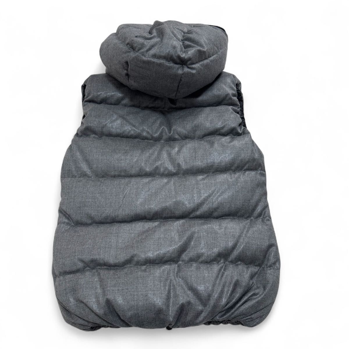 カシミヤ混 DUVETICA FEBEDUE デュベティカ 別注 ダウンベスト フルジップ ダブルジップ グレー 40 GULLKHAN_COM