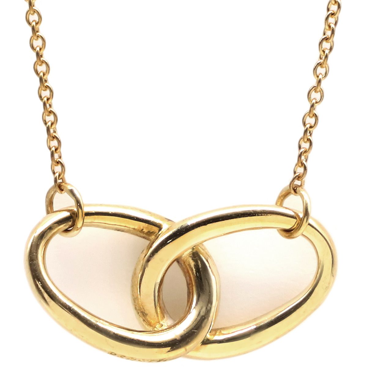 TIFFANエレサペレッティK18YG パールステーションネックレス 中古品