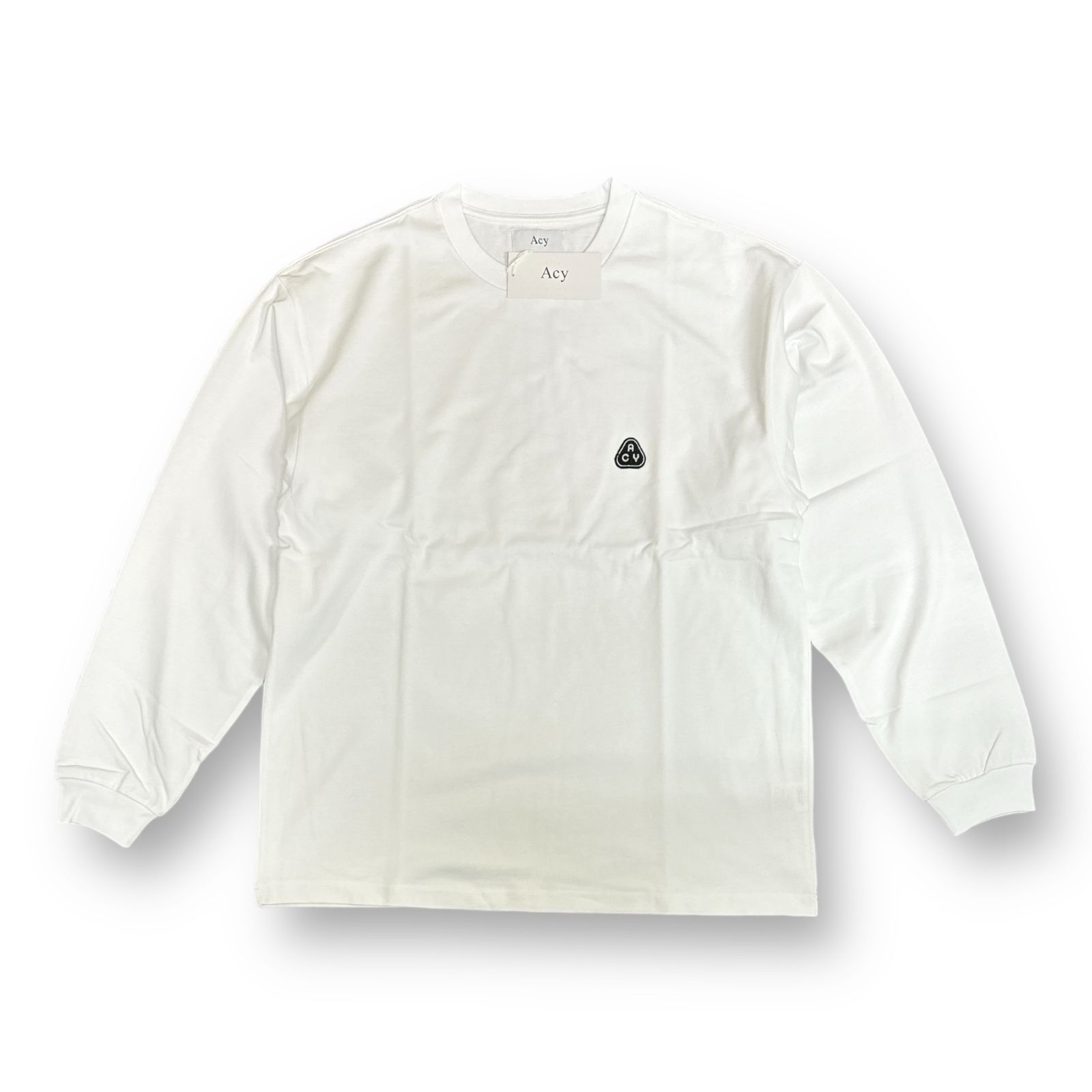 定価12100円 Acy 2023AW PATCH L/S TEE パッチ 長袖 Tシャツ エイシー ACY-23AW-006 ホワイト