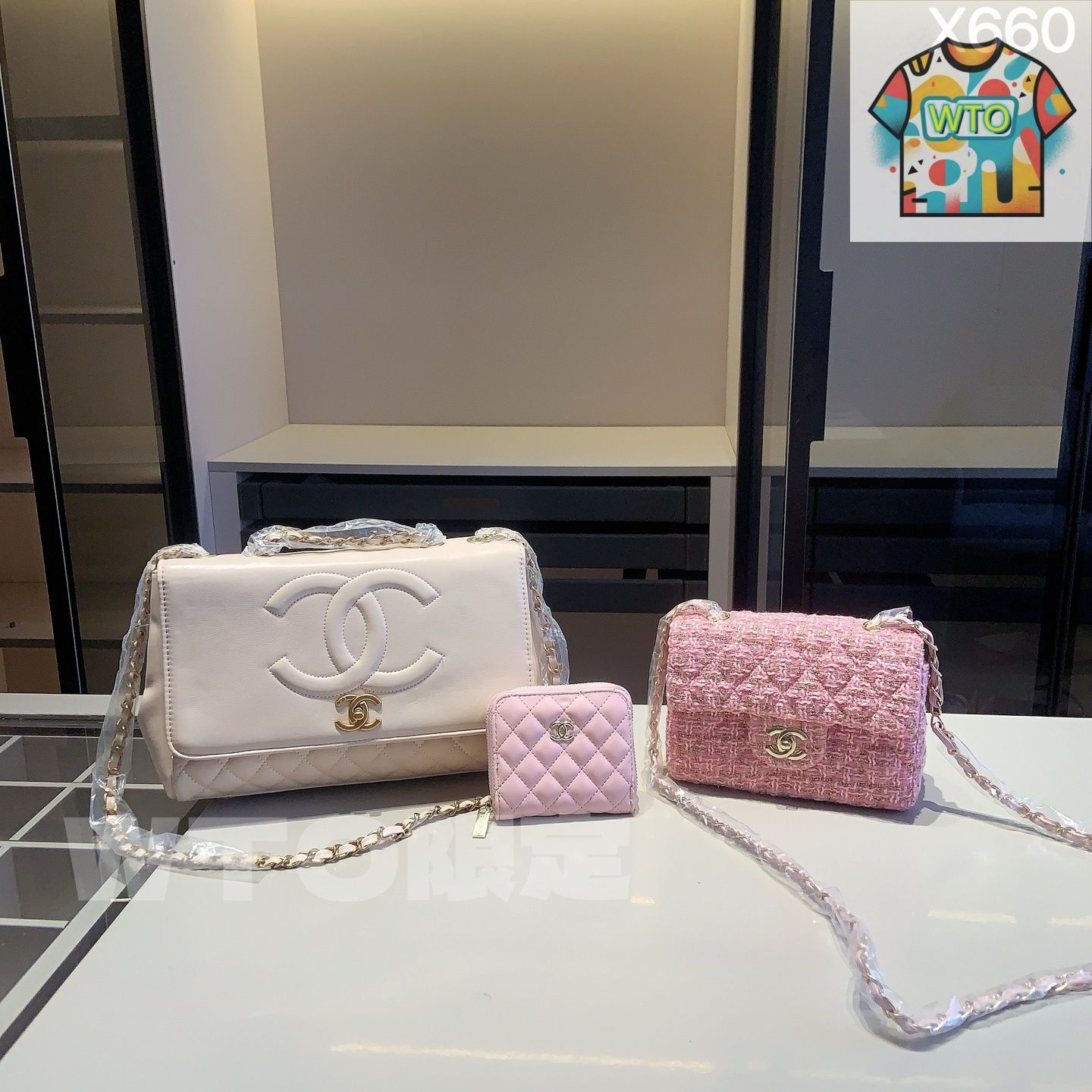 新品未使用品CHANEL チェーンバッグ CHANEL チェーンバッグ バイカラー 2023年春夏 プレコレクション