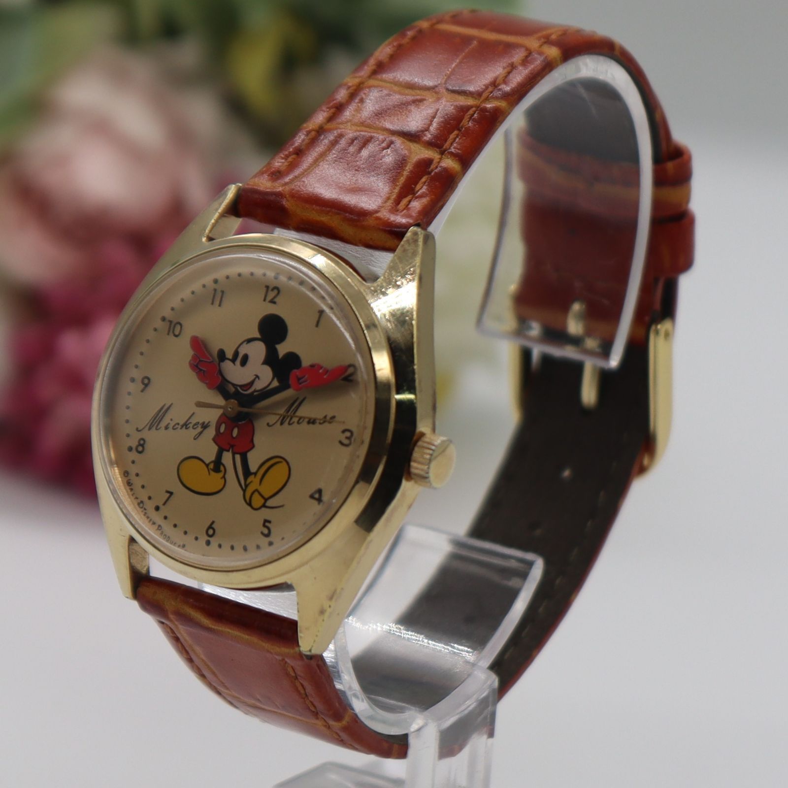OH済 セイコー ディズニータイム ミッキーマウス 手巻き 5000-6030