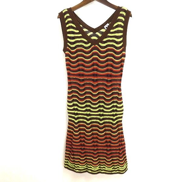 s エム M ミッソーニ MISSONI ニット ワンピース 40 マルチ