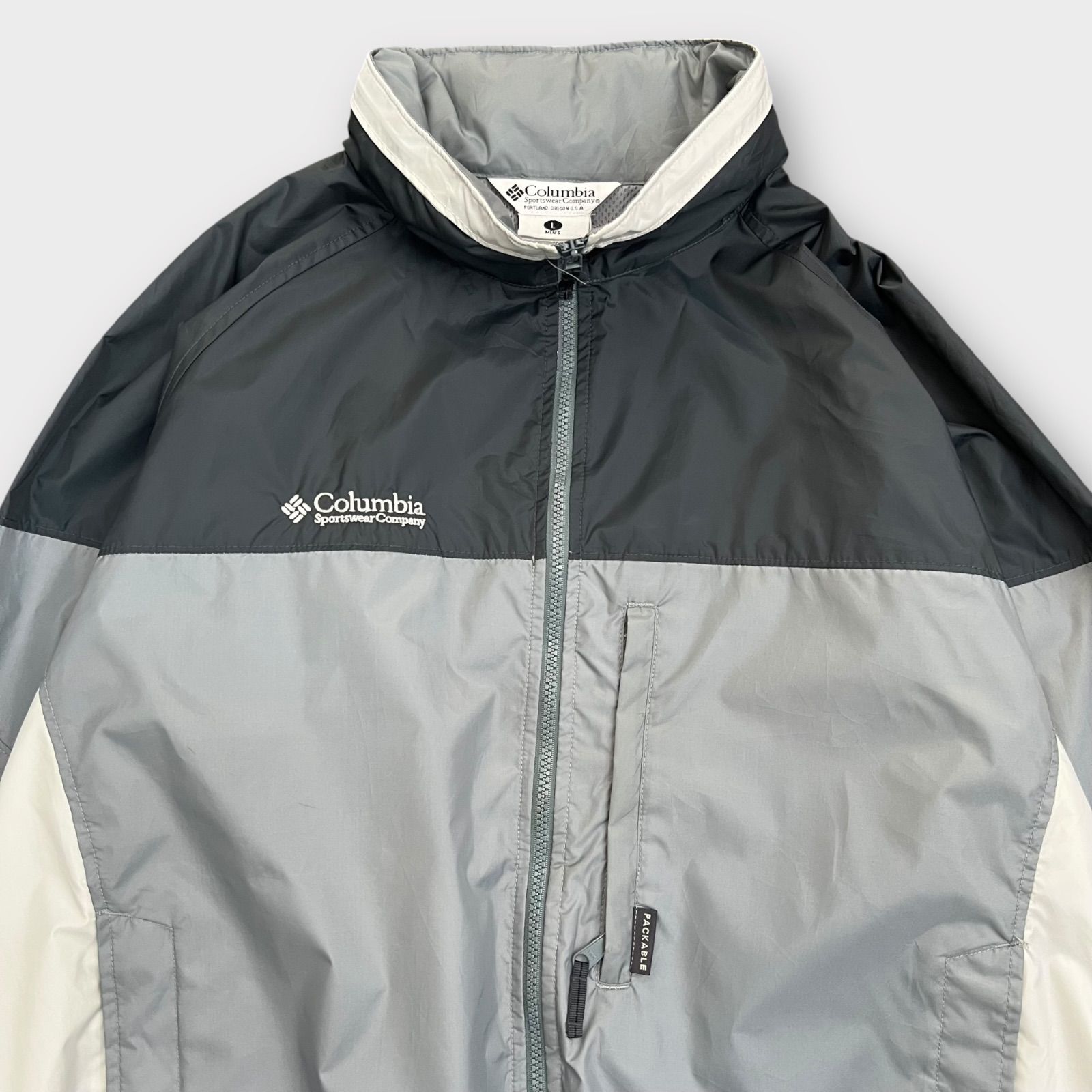 90s00s ColumbiaナイロンジャケットLテック パッカブルドローコード Columbia 古着 Packable ナイロンジャケット Lサイズ コロンビア
