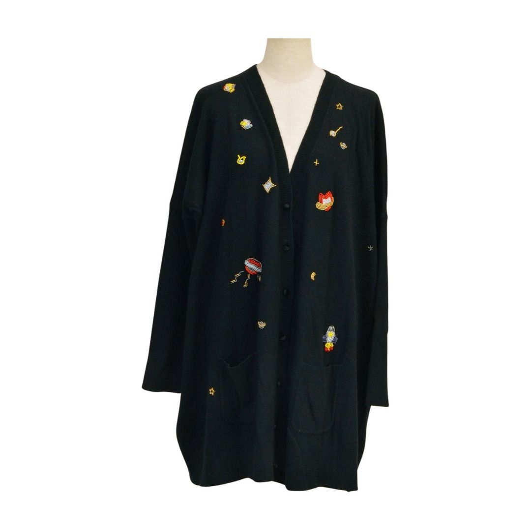 美品 tsumori chisato ツモリチサト ネコ ブラウス カーディガン ツモリチサト TSUMORI CHISATO ニットカーディガン ビーズ 宇宙