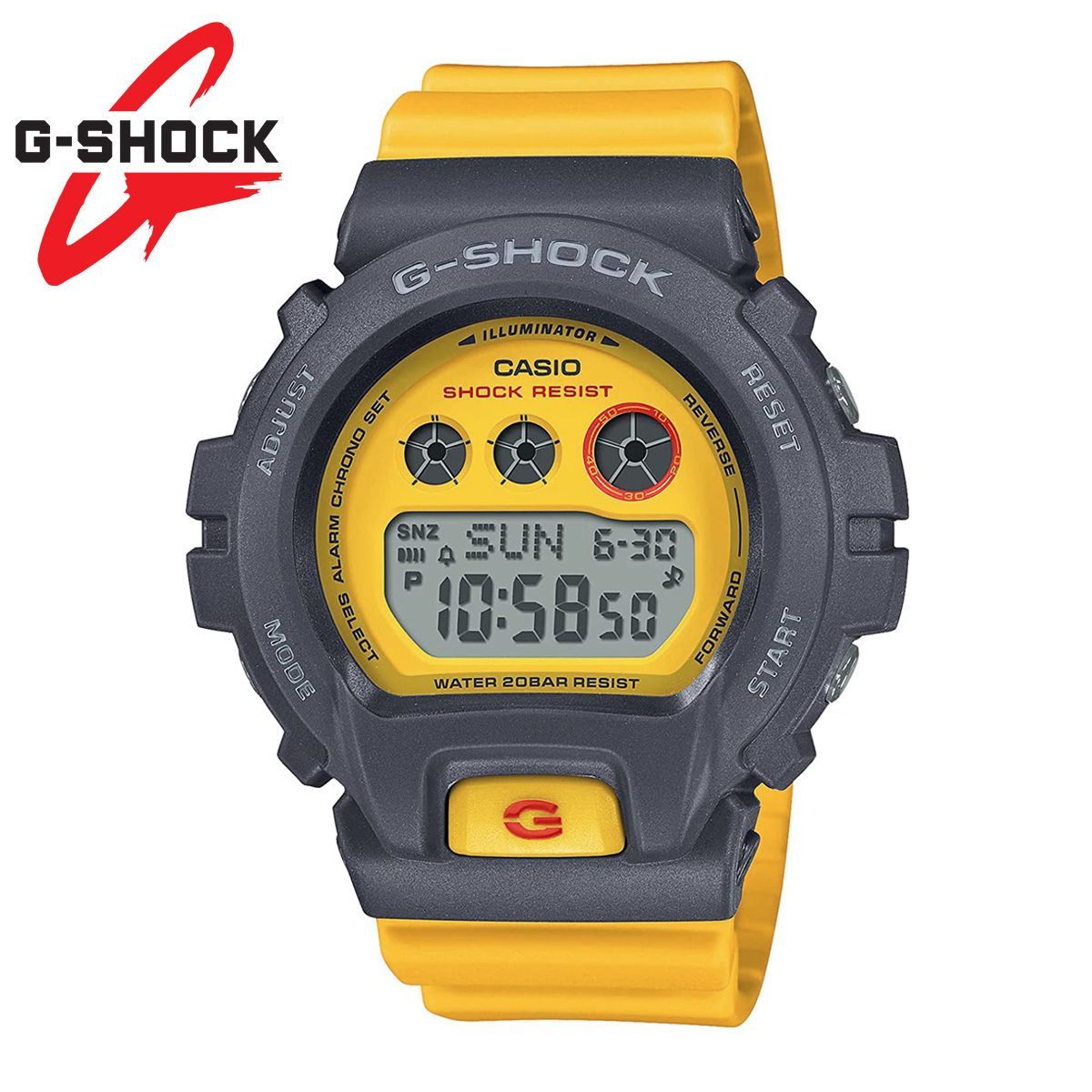 カシオ ジーショック Sシリーズ 小さめ ボーイズサイズ ジェイソン イエロー 三つ目 デジタル GMD-S6900Y-9 CASIO Gshock-s series ビビッドカラー g-shock ジェイソンカラー 復刻版 ユニセックス レディース 女性