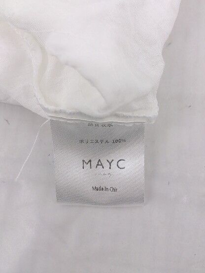 ◇ MAYC 大人女子 花柄モチーフ シアー 長袖 シャツ ブラウス 