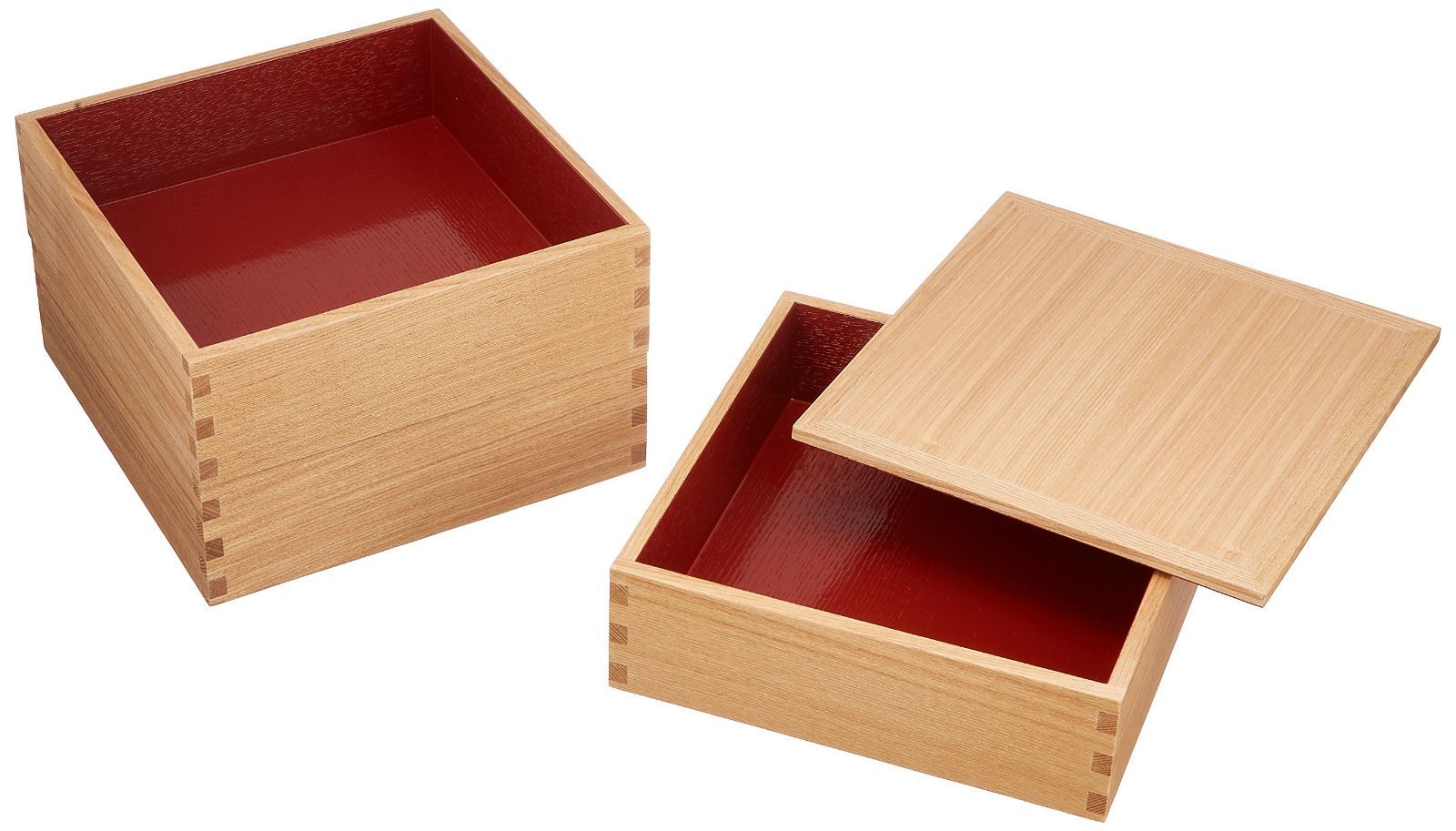 新着商品】松屋漆器店 白木塗タモ製6.0寸三段重内朱 - メルカリ