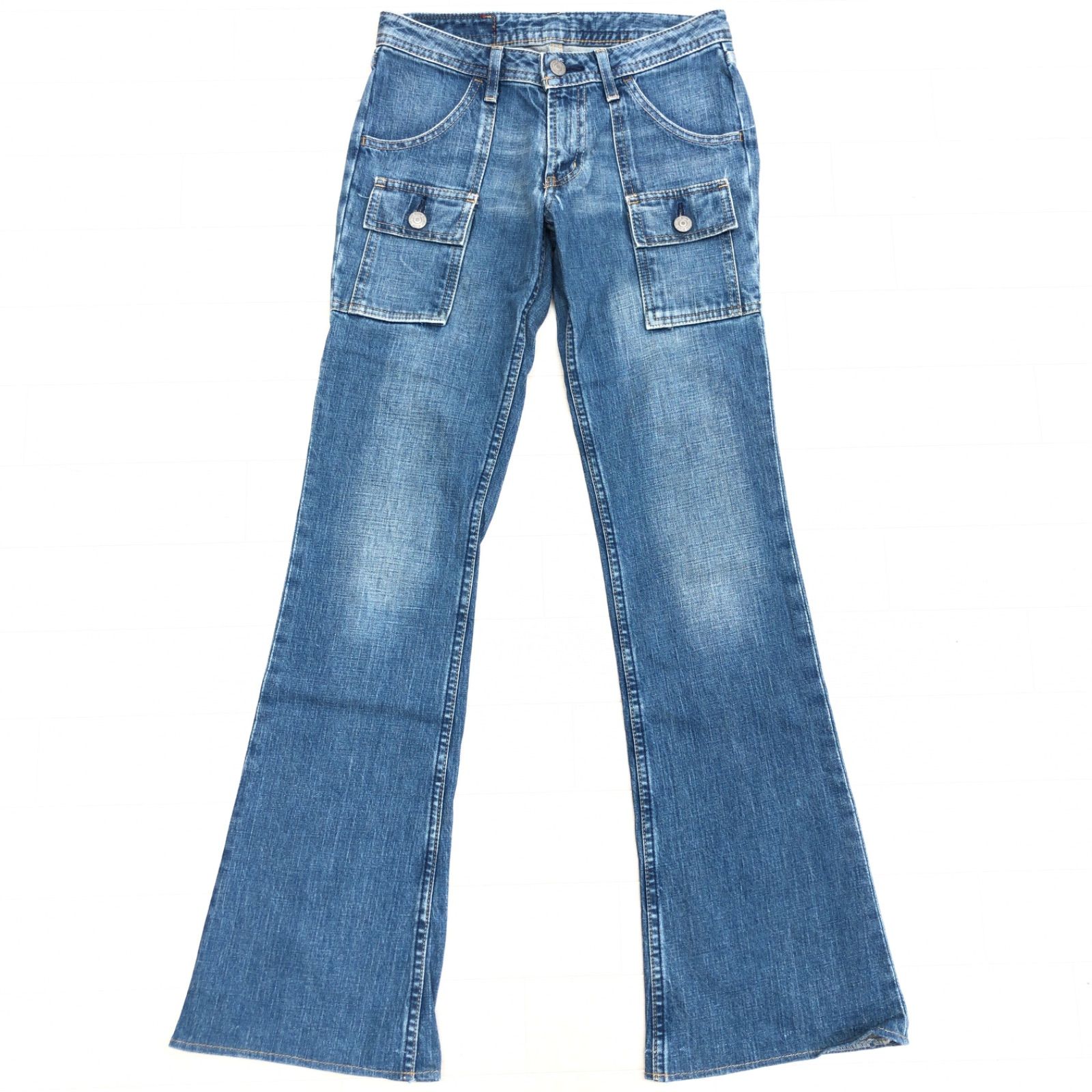 00's MOUSSY JEANS マウジー USED加工 ストレッチ フレア デニム