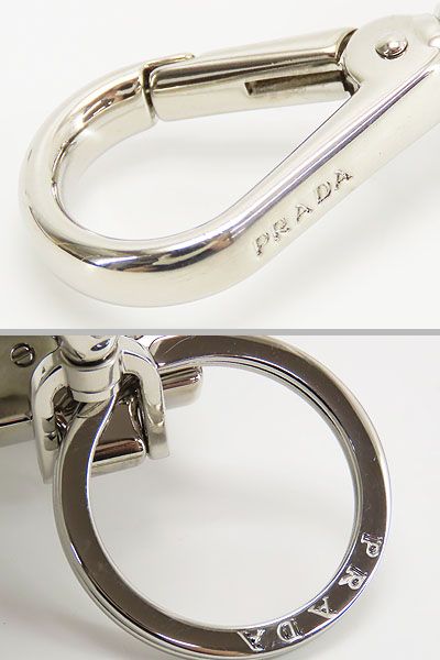 【新品同様】プラダ　PRADA　サフィアーノ　ロボット　キーリング　キーホルダー　チャーム　NERO ブラック　2PP040