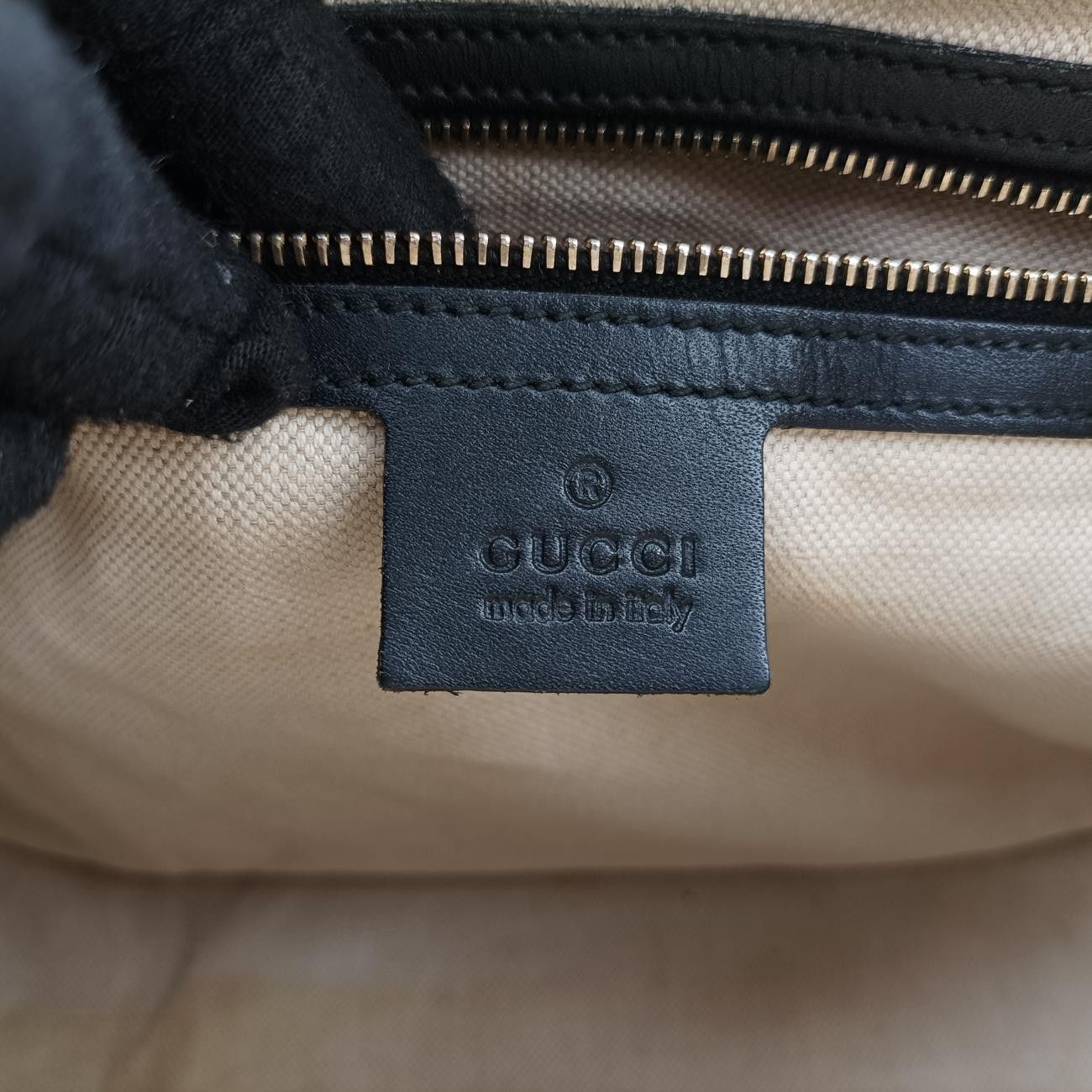 グッチGucciシェリーラインベージュ×ブラック×ブラウンファブリック247205F9862543