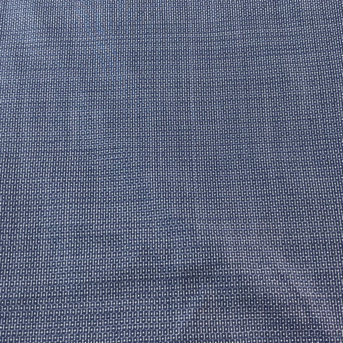 反物 秀品 大島紬 証紙 亀甲絣 青灰色 正絹