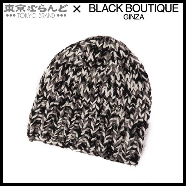 シャネル CHANEL ニット帽 P54758K07146 ブラックxグレーxホワイト