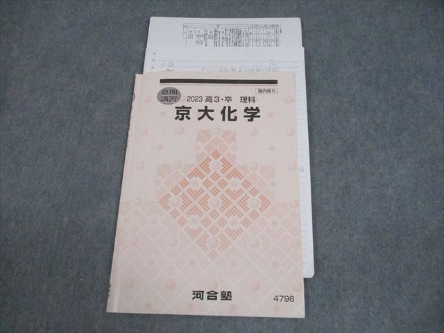 河合塾 京都大学 京大化学 テキスト 2023 夏期 006s0D 河合塾 京都大学 京大化学 テキスト 2023 夏期 006s0D-長期在庫品