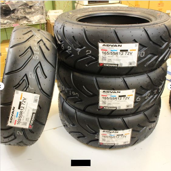 ヨコハマ 165|55R12 アドバン A048 Mコンパウンドタイヤ MINI ジャパン サーキットカータイヤ 4本セット