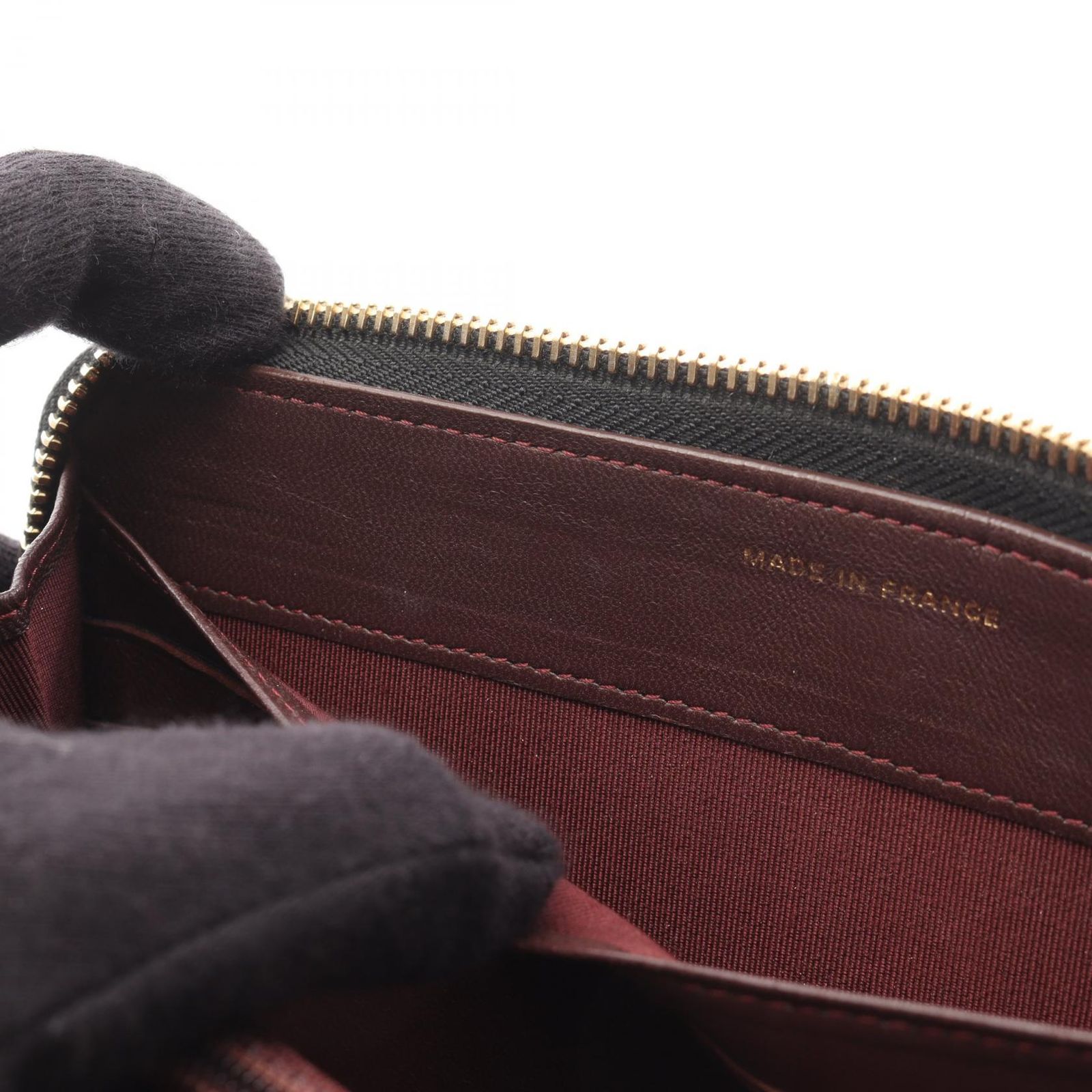 シャネル CHANEL ラウンド長財布 マトラッセ ブラック