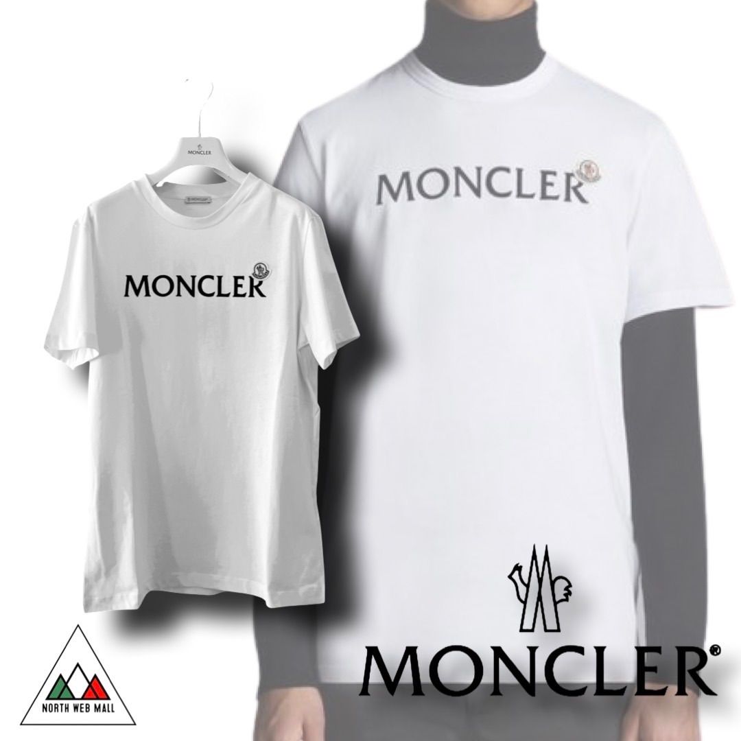 Moncler ロゴ+ワッペン ホワイト - NORTH WEB MALL - メルカリ