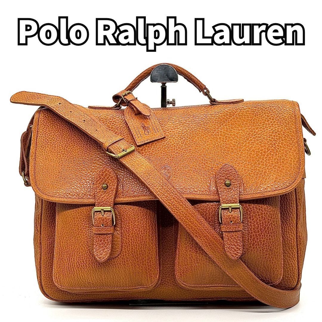 【希少】POLO RALPH LAUREN レザー 2way ビジネスバッグ POLO RALPH LAUREN ポロ ラルフローレン 405570208004 レザー 2WAY