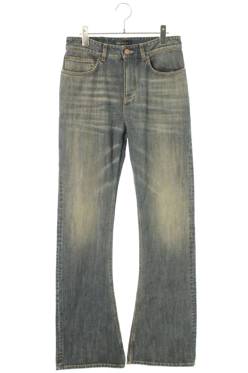 バレンシアガ 23AW 751089 TNW65 ウォッシュド加工ブーツカットデニム