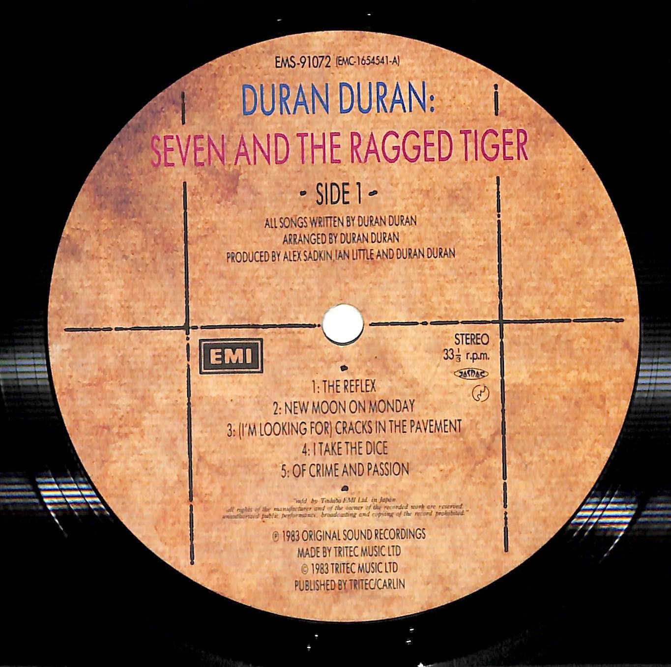 帯付きLP/ポスター付】Duran Duran Seven And The Ragged Tiger 