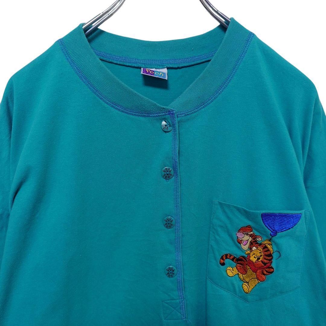 【Pooh】90s キャラクター刺繍 ヘンリーネックTシャツ A-3868 Pooh】90s キャラクター刺繍 ヘンリーネックTシャツ A-3868 - メルカリ