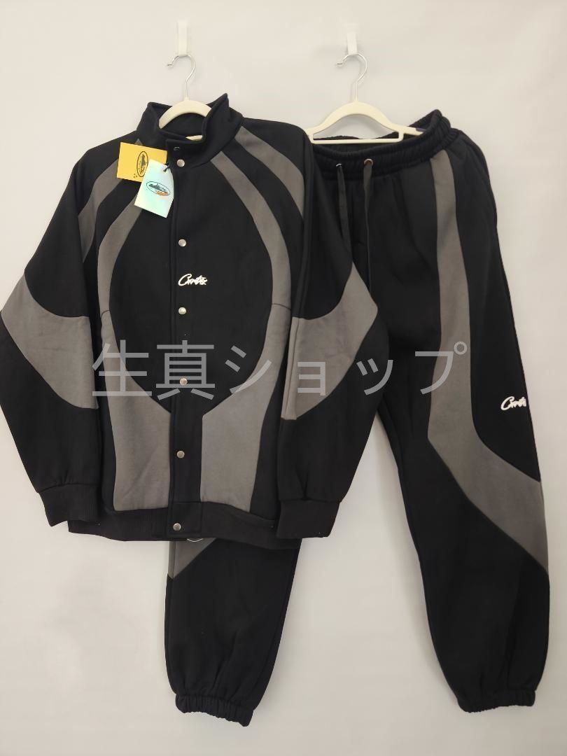 Corteiz C-STAR TRACKSUIT スウェット セットアップ M Corteiz SATIN C STAR APPLIQUÉ Black Tracksuit - XS.
