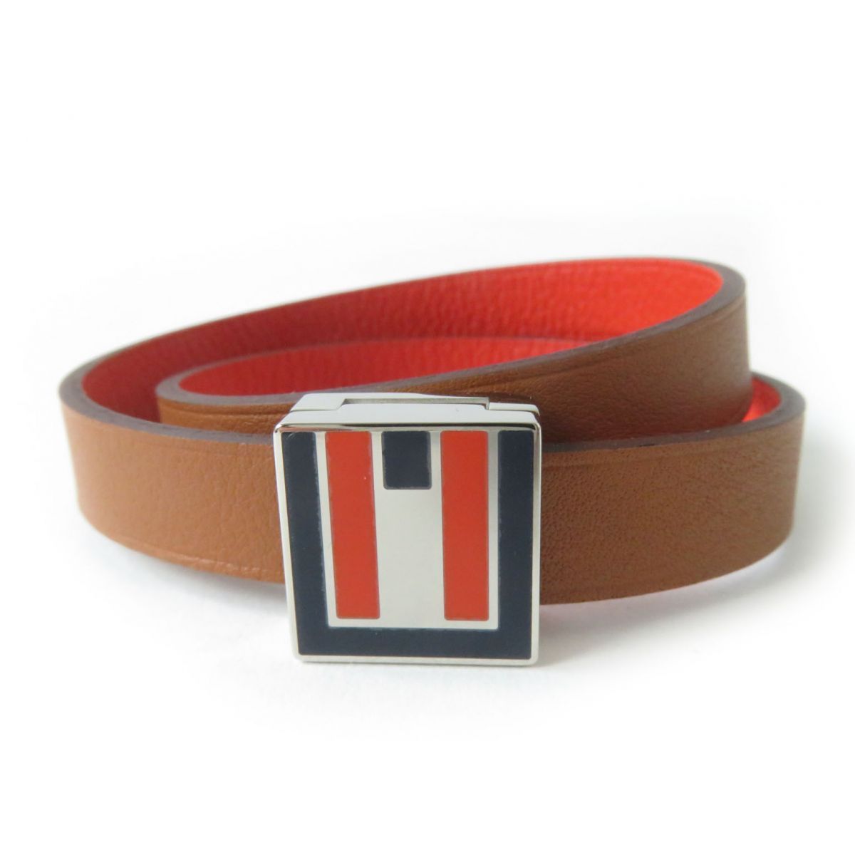 未使用品◎正規品 HERMES エルメス AtoZ レザー Hロゴ 2連 