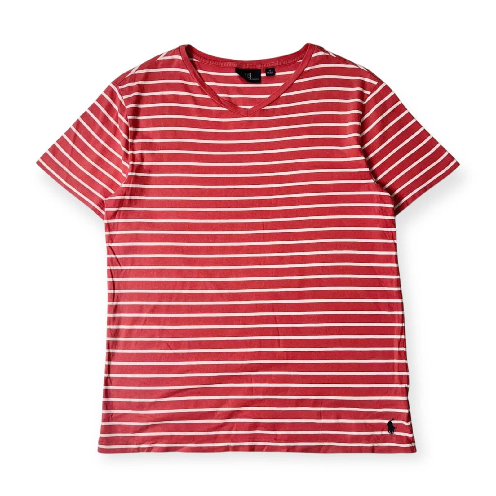 00s Polo Ralph Lauren ポロラルフローレン ボーダー Vネック 半袖 T 