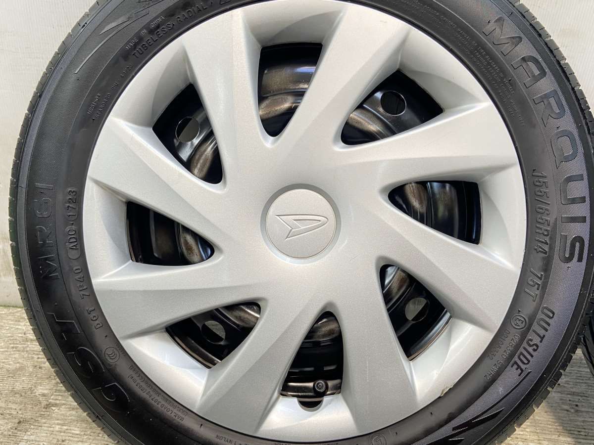 155/65R14 MARQUIS CST MR61 ダイハツ純正 14x4.5 100-4穴 中古タイヤ 
