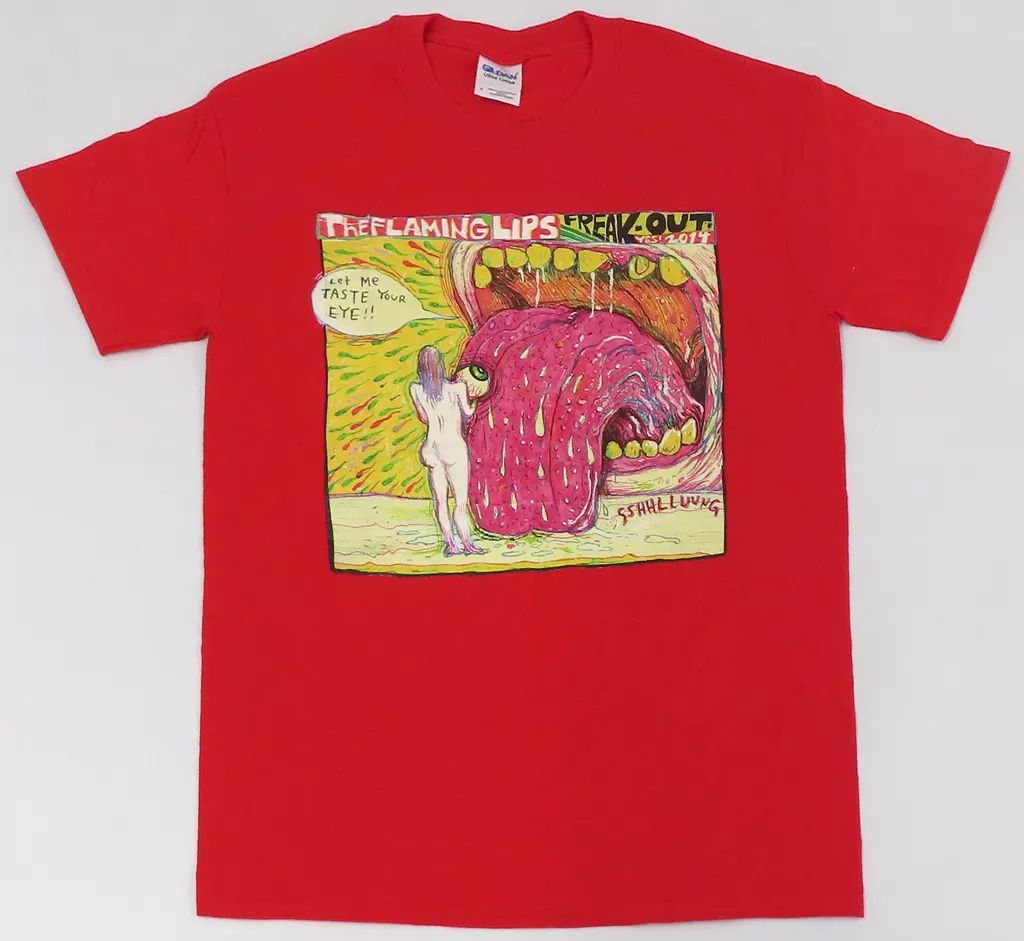 Tシャツ The Flaming Lips Tシャツ FREAL-OUT YES! 2014 レッド Sサイズ