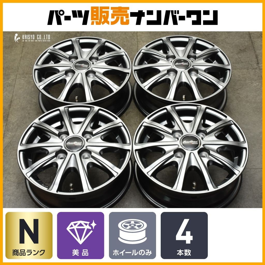 ユーロスピード V25 12in 4.00B 42 PCD100 4本セット 交換用 スタッドレス用に N-VAN バモス NV100 クリッパー ハイゼット