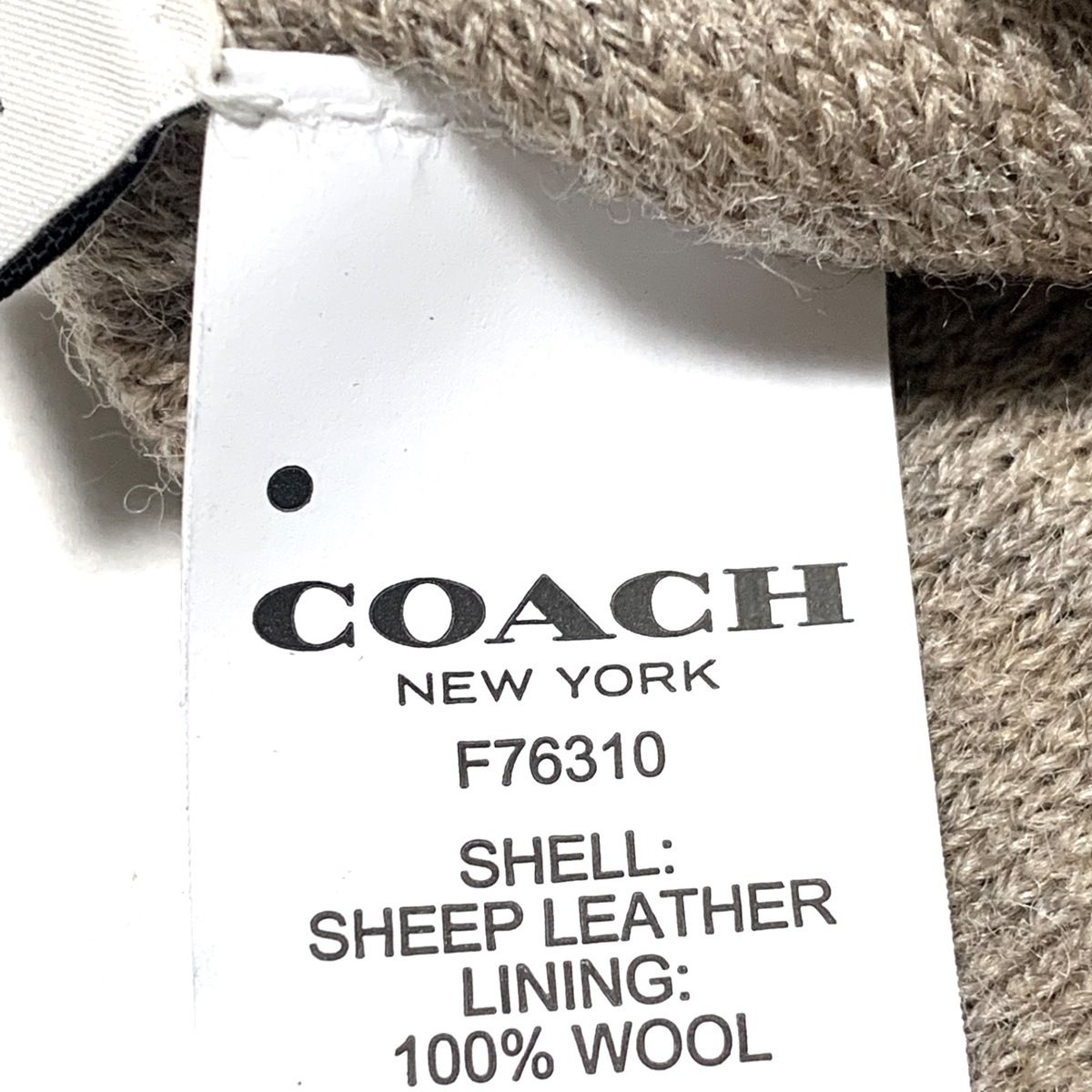 COACH(コーチ) 手袋 レディース - F76310 黒 レザー コーチ レザー