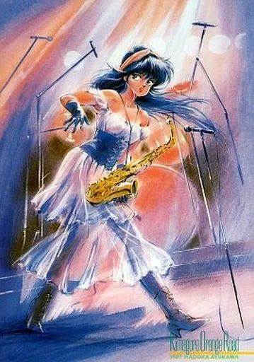 下敷き 鮎川まどか サックス 下敷き 裏面 檜山ひかる きまぐれオレンジ ロード