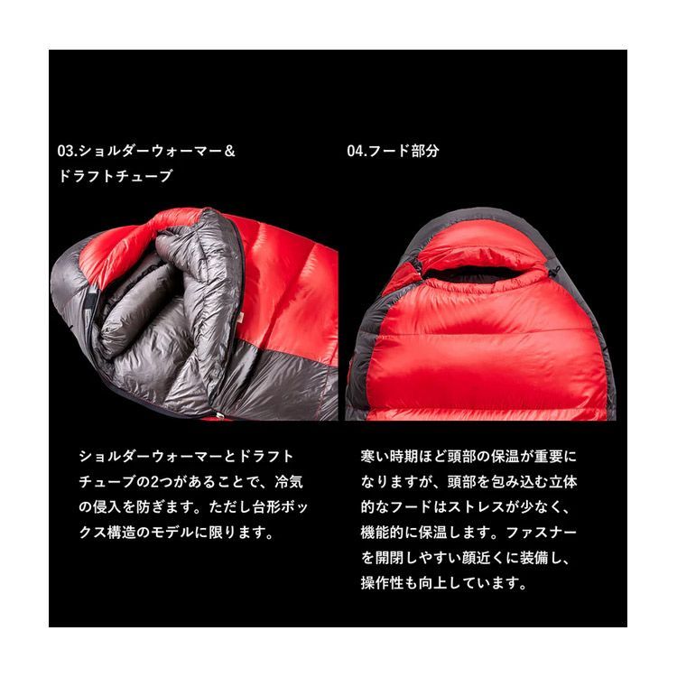 ✧寝心地抜群✧アウトドア マミー型 寝袋 シュラフ レッド 1000g