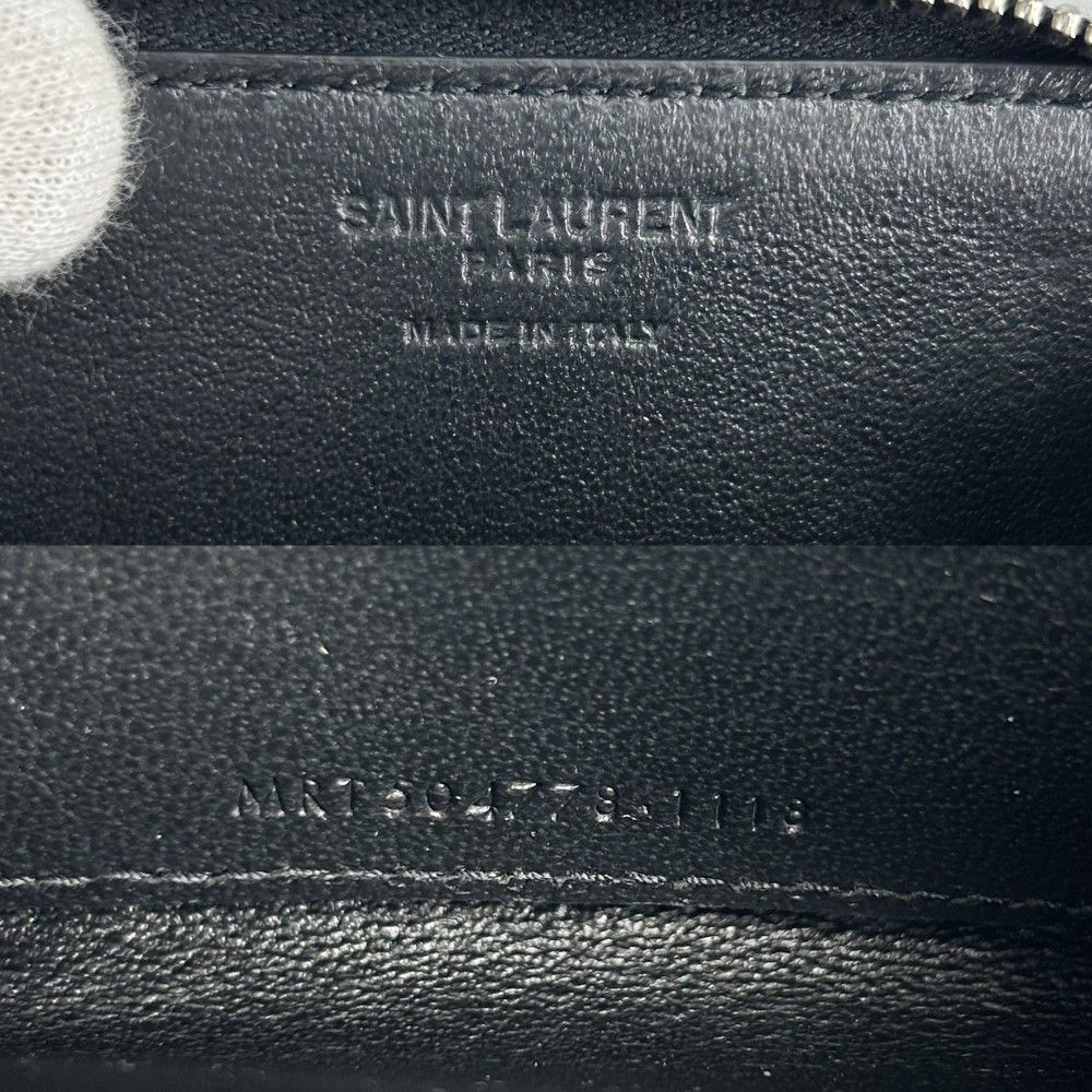 サンローランパリ コインケース メンズ ミニウォレット 小銭入れ SAINT LAURENT PARIS 504778 レザー ブラック 黒  シルバー金具 美品【中古品】 楽天市場】【財布】SAINT LAURENT PARIS サン ローラン パリ YSL イブサンローラン ラウンドファスナー  コインケース 小銭 ...
