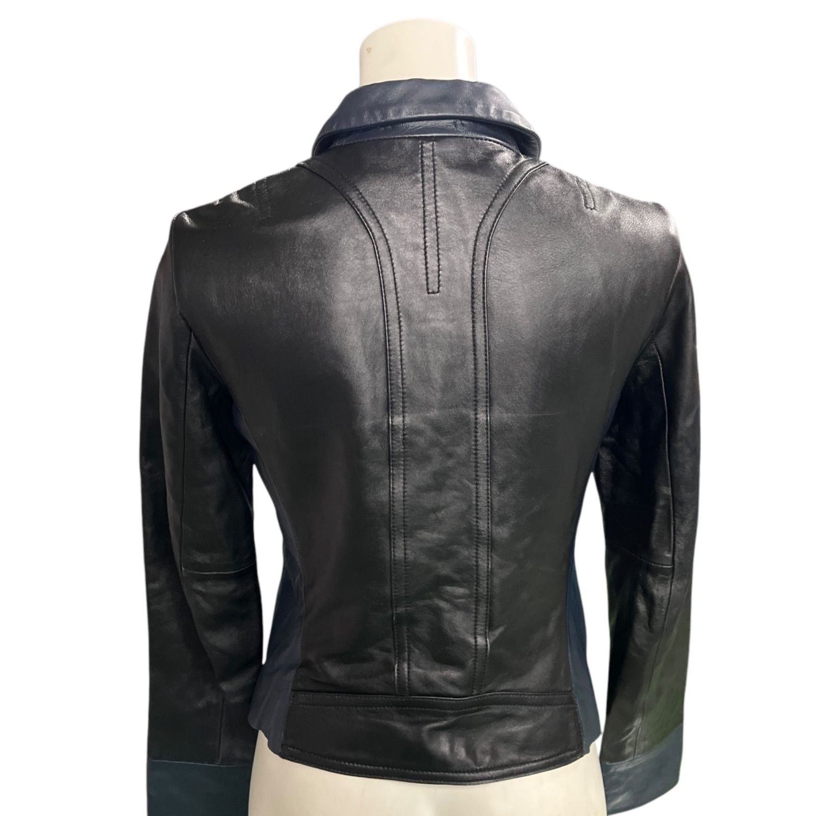 美品 ラブレス LOVELESS 羊革 ラムレザー リアルレザー ジャケット 36 