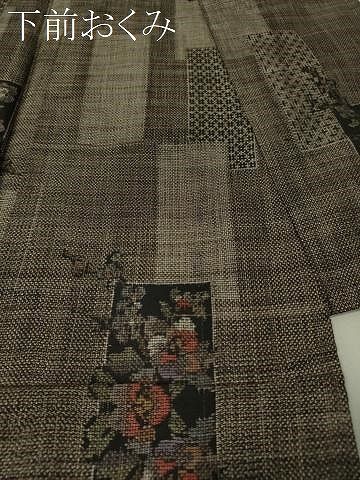 平和屋着物○本場大島紬 9マルキ 短冊花文 正絹 逸品 CAAV4758vp